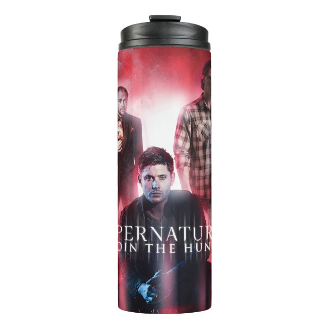 Supernatural Crowley, Dean, and Sam Thermal Tumbler (Front)
