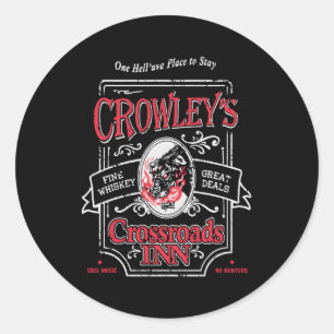 Supernatural Crowley'S Crossroads Inn Classic Round Sticker
