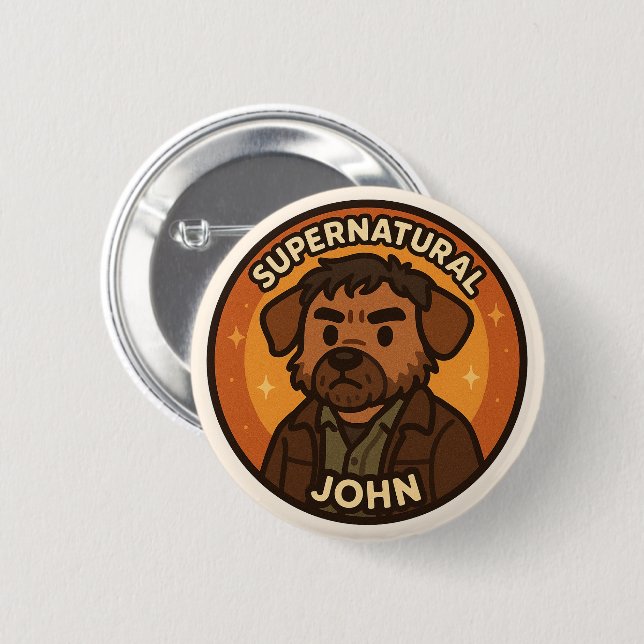 Supernatural Dog - John 6 Cm Round Badge (Front & Back)