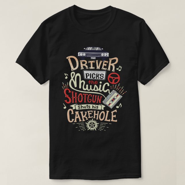Supernatural Driver Picks The Music Pullover  (Design Front)