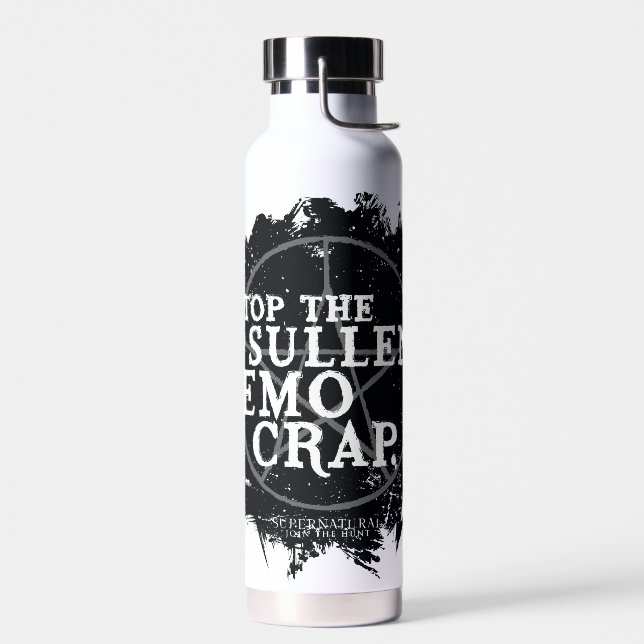Supernatural "Emo" Quote Water Bottle (Left)