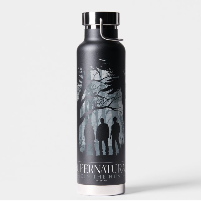 Supernatural Forest Silhouette Graphic Water Bottle (Left)