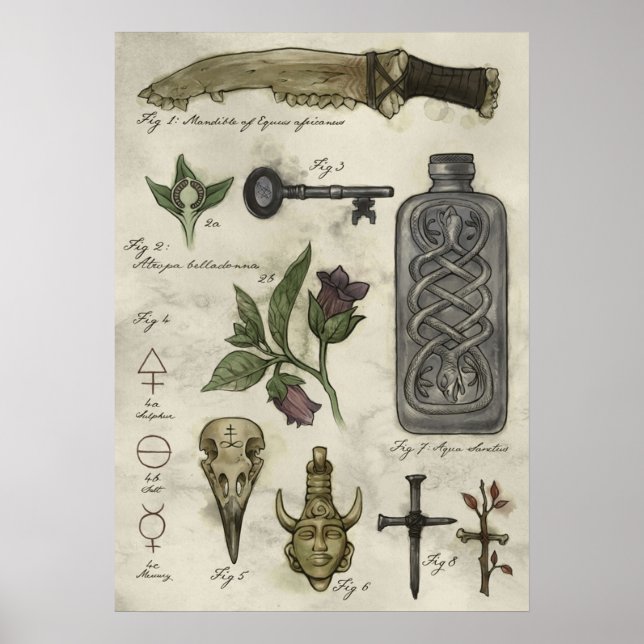 Supernatural History  Hunters artefacts Poster (Front)