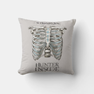 Supernatural "Hunter Inside" Ribcage Graphic Cushion