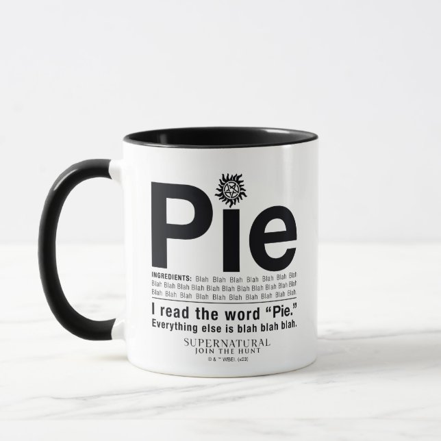 Supernatural "Pie" Quote Mug (Left)