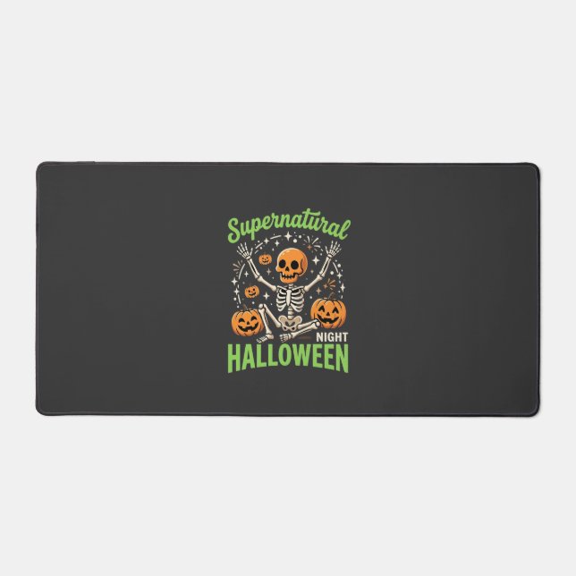 Supernatural Skeleton Halloween Vector Design_1 Desk Mat (Front)