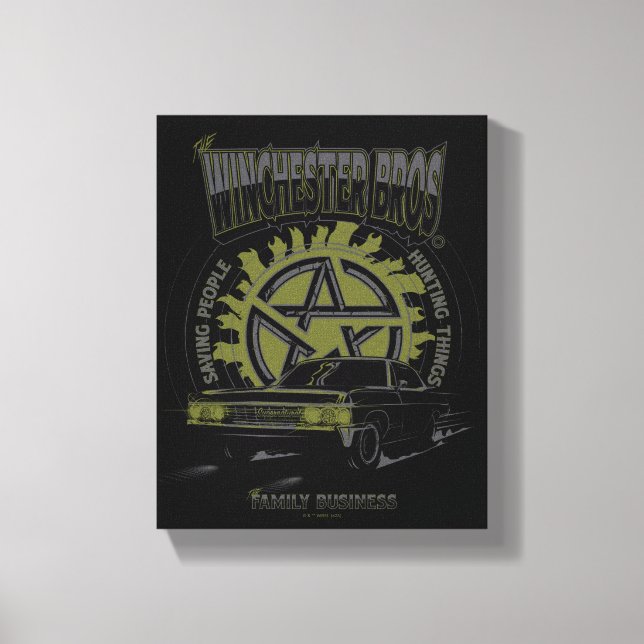 Supernatural "The Winchester Bros" Car Graphic Canvas Print (Front)