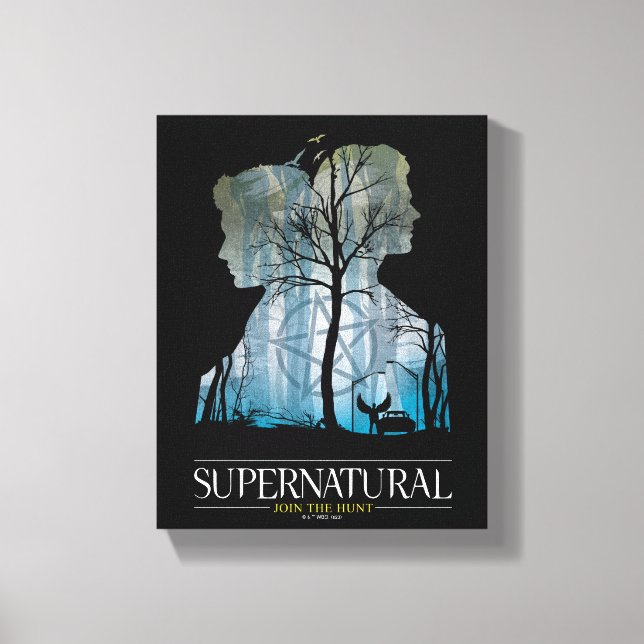 Supernatural Winchester Bros Forest Graphic Canvas Print (Front)