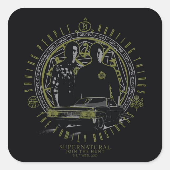 Supernatural Winchester Brothers Family Business Square Sticker (Front)
