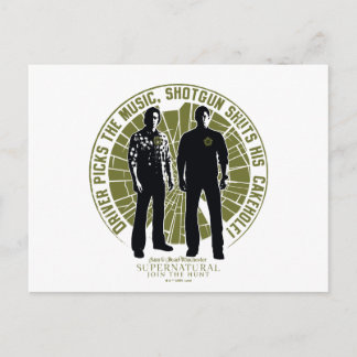 Supernatural Winchester Brothers "Shotgun" Postcard