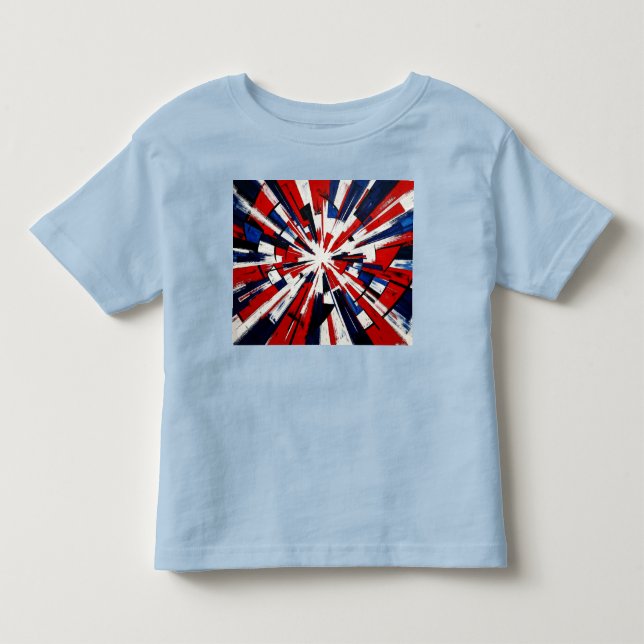 Supernova Pop – Abstract Geometric Explosion Toddler T-Shirt (Front)