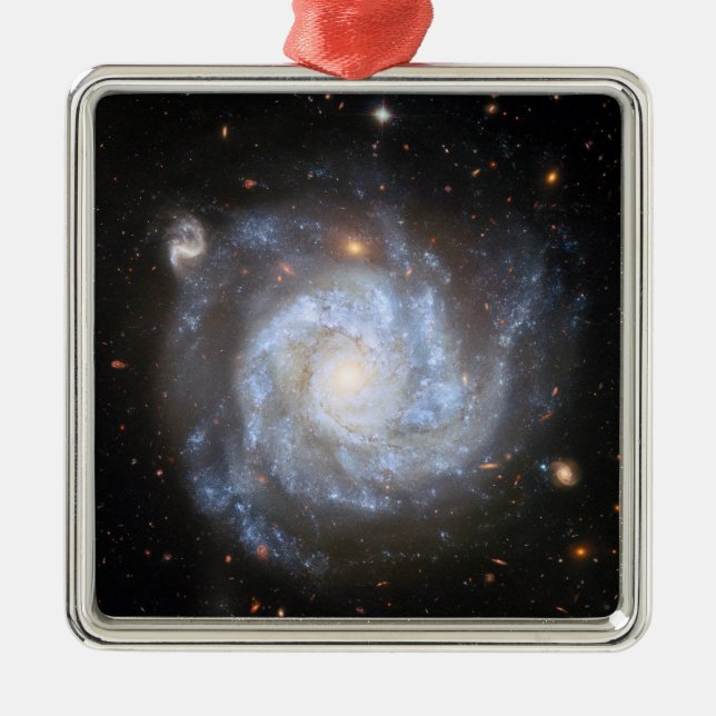 Supernova-Rich Spiral Galaxy NGC 1309 Metal Tree Decoration (Front)