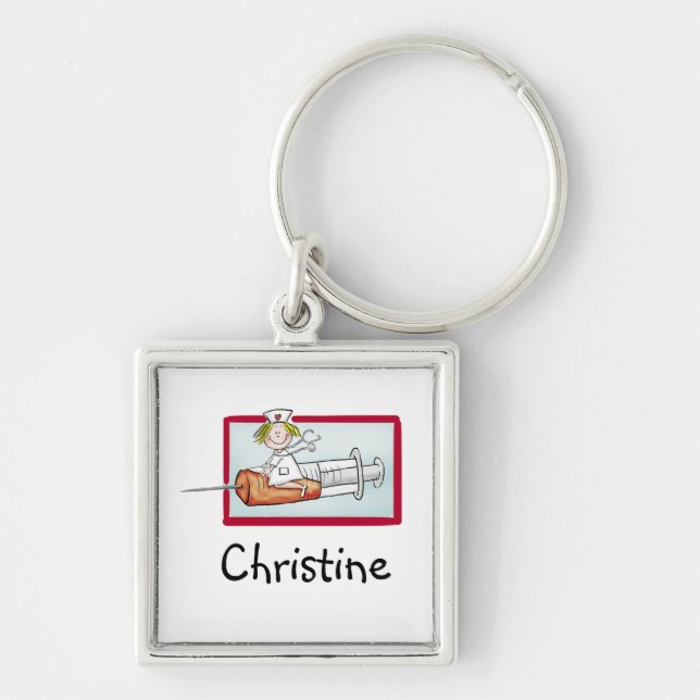 Supernurse - Personalise Keychain with Nurses name (Front)