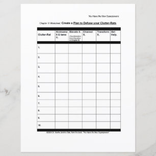 Superpower Worksheet: Defuse the Clutter-Rats