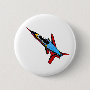 Supersonic Airforce Jet-Fighter Design for Pilots 6 Cm Round Badge