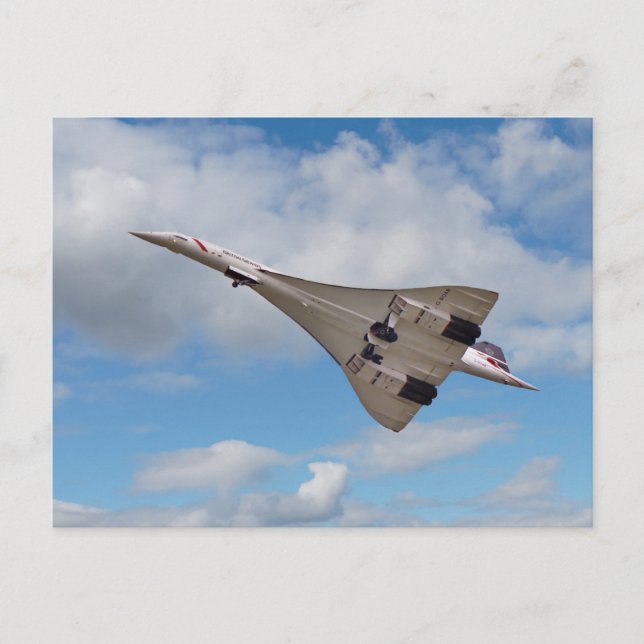 Supersonic Concorde G-BOAB Postcard (Front)