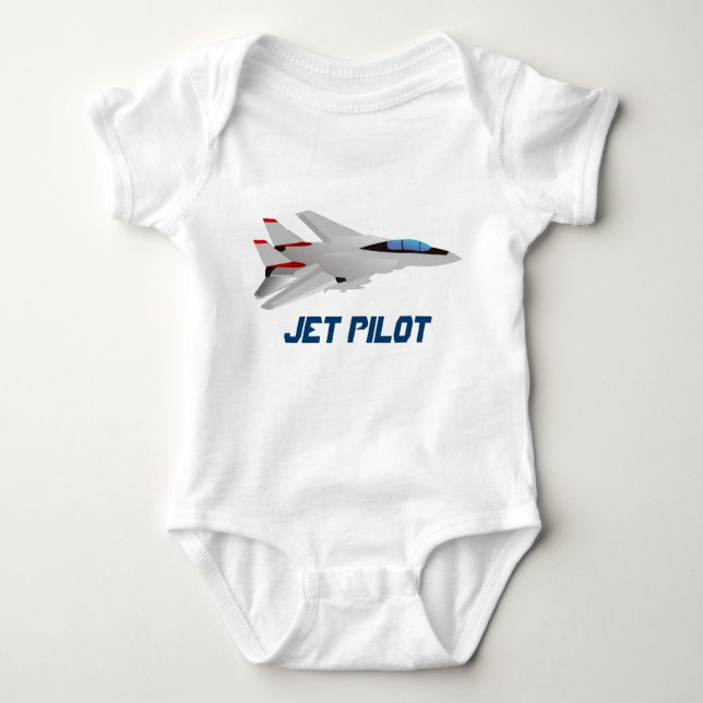 Supersonic Jet-Fighter Design for Kids Baby Bodysuit (Front)