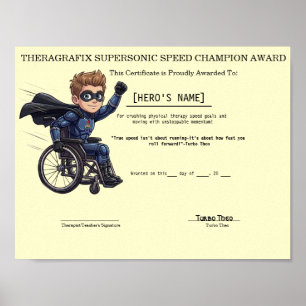 Supersonic Speed Champion Award Poster