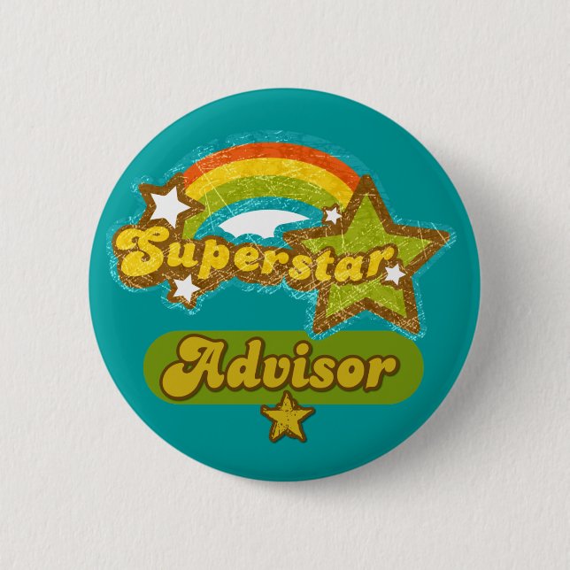 Superstar Advisor 6 Cm Round Badge (Front)