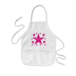 Superstar Apron, Pink Kids Apron
