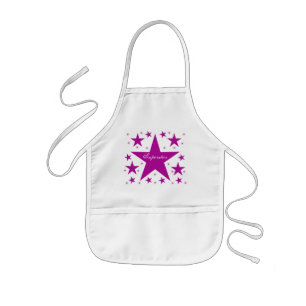 Superstar Apron, Purple Kids Apron