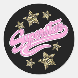 'Superstar' Classic Round Sticker