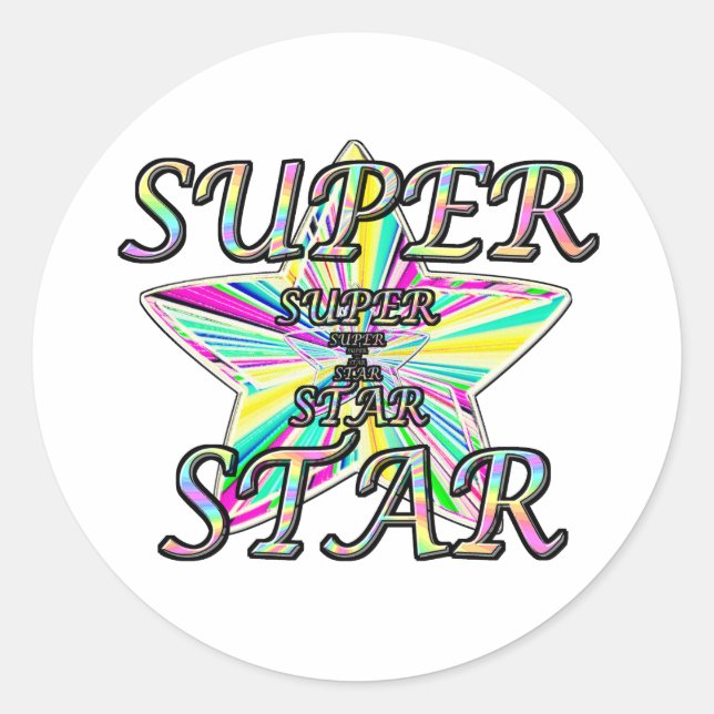 Superstar Classic Round Sticker (Front)
