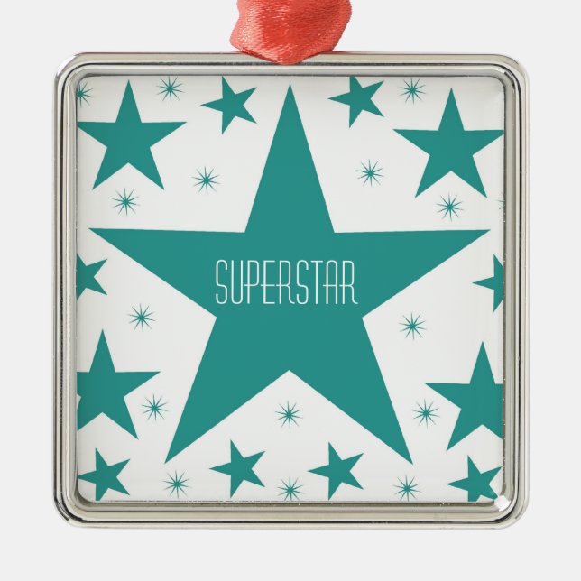 Superstar Collection Premium Square Ornament (Front)