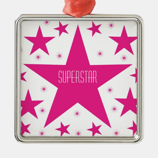 Superstar Collection Premium Square Ornament (Front)