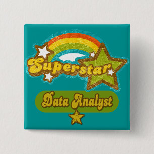 Superstar Data Analyst 15 Cm Square Badge