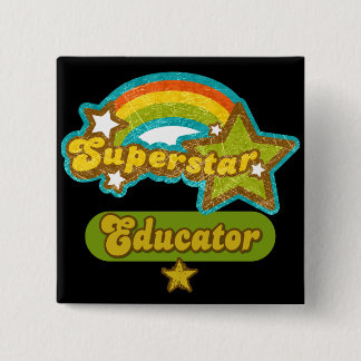 Superstar Educator 15 Cm Square Badge