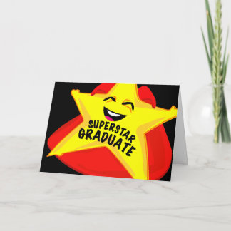 superstar grad humourous graduation card! card