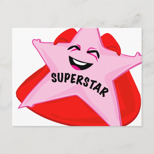 superstar humourous postcard! postcard (Front)