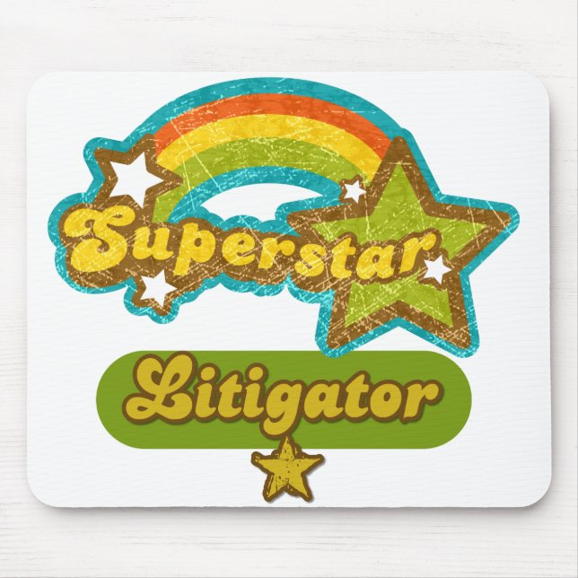 Superstar Litigator Mouse Pad (Front)