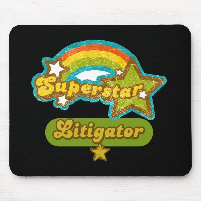 Superstar Litigator Mouse Pad (Front)