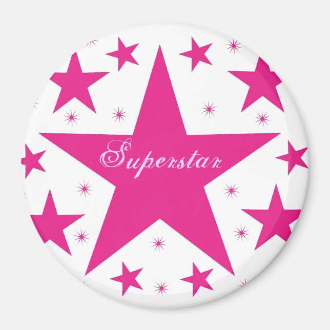 Superstar Magnet, Pink Magnet (Front)