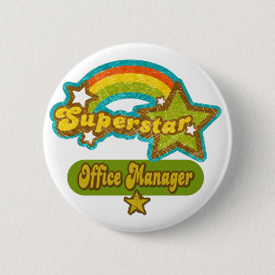 Superstar Office Manager 6 Cm Round Badge
