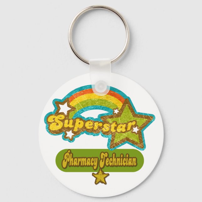 Superstar Pharmacy Technician Key Ring (Front)
