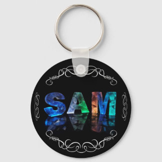Superstar Sam -  Name in Lights (Photograph) Key Ring