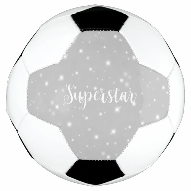 Superstar Silver Grey Starlight Soccer Ball (Front)