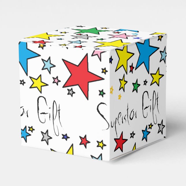 Superstar Stars Happy Pattern Paper Favour Gift Bo Box (Front Side)