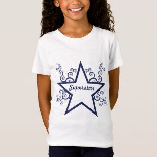 Superstar Swirls Kids Shirt, Dark Blue T-Shirt