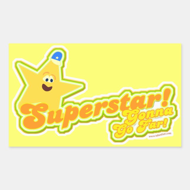 Superstar Will Go So Far Rectangular Sticker (Front)