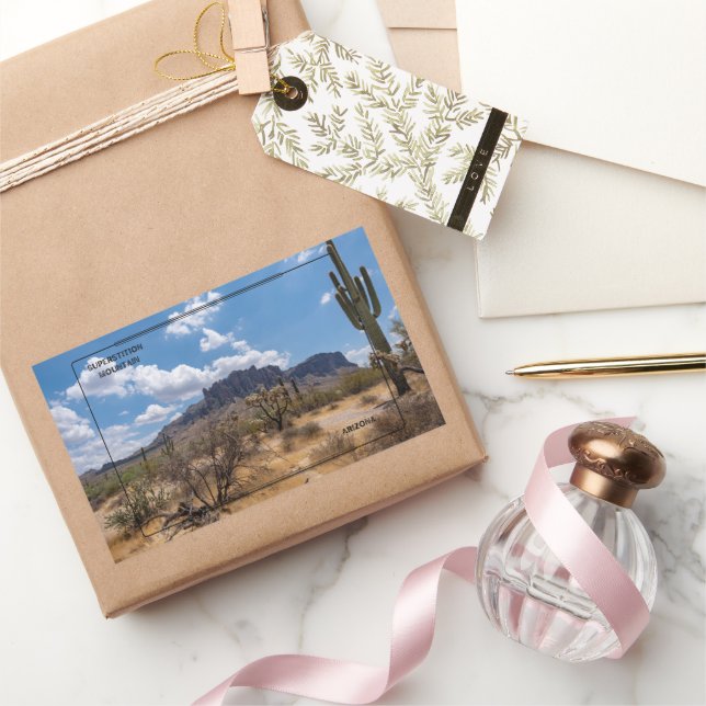 Superstition Mountain, Arizona Rectangular Sticker (Gifting)