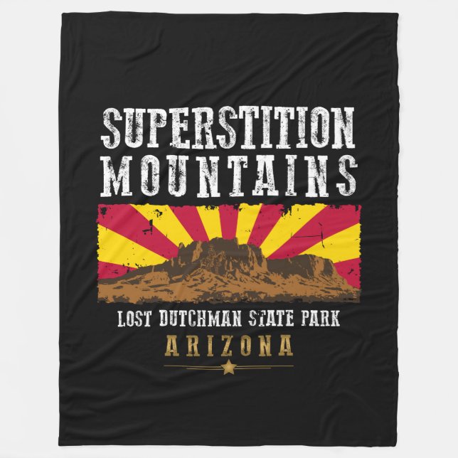 SUPERSTITION MOUNTAINS ARIZONA FLEECE BLANKET (Front)