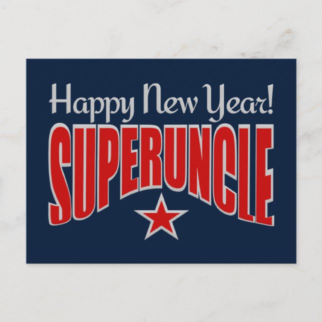 SUPERUNCLE New Year postcard (Front)