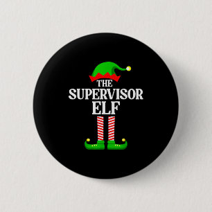 Supervisor Elf Family Matching Group Funny Christm 6 Cm Round Badge