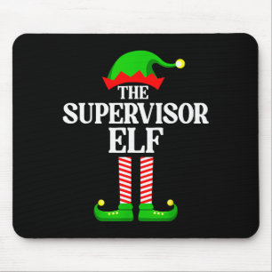 Supervisor Elf Family Matching Group Funny Christm Mouse Pad