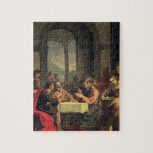 Supper at Emmaus, c.1600-05 (oil on panel) Jigsaw Puzzle