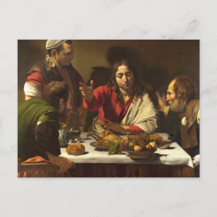 Supper At Emmaus - Caravaggio Postcard